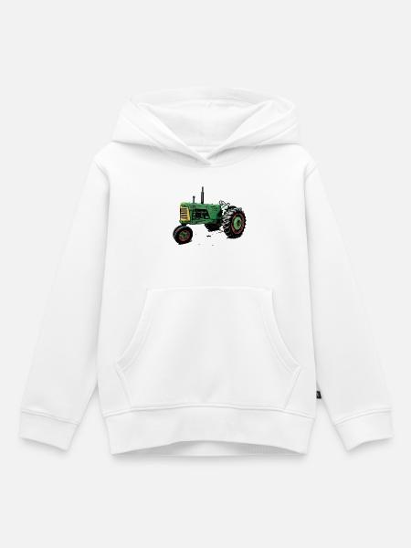 Oliver 88 Traktor - Kinder Premium Organic Hoodie - Weiß