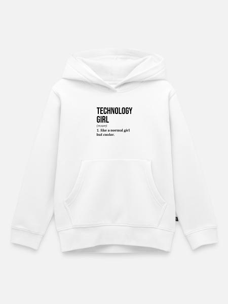 Technologie Technologie Technologie - Kinder Premium Organic Hoodie - Weiß