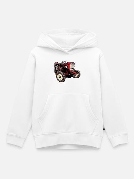 Güldner G40 Traktor - Kinder Premium Organic Hoodie - Weiß