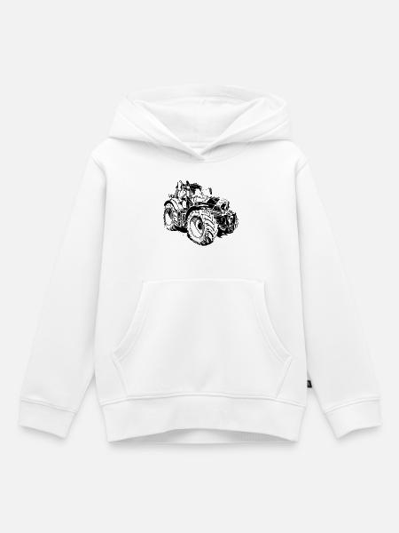 Traktor - Kinder Premium Organic Hoodie - Weiß