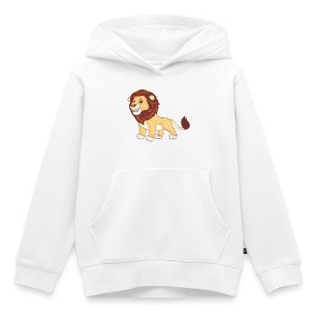 Un lion magnifique - Sweat Premium à capuche enfant bio - blanc - Devant - AI Model Kid Female (0cm)
