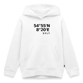 Sylt - Sweat Premium à capuche enfant bio - blanc - Devant - AI Model Kid Female (0cm)