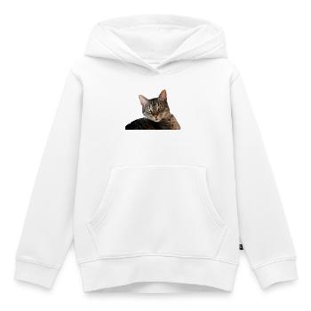 Chaton Chaton - Sweat Premium à capuche enfant bio - blanc - Devant - AI Model Kid Female (0cm)