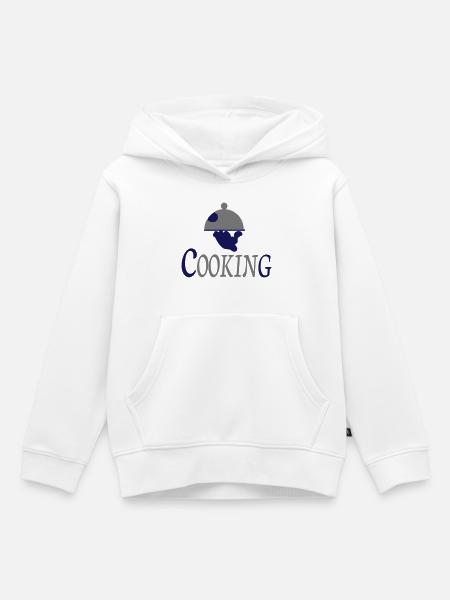 Präsentation Essen - Kinder Premium Organic Hoodie - Weiß