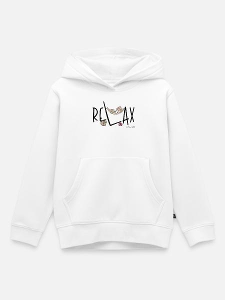Phil and Paw - Relax - Kinder Premium Organic Hoodie - Weiß