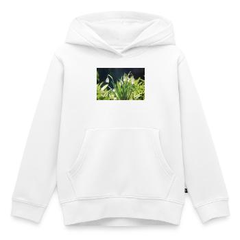 perce-neige printemps floraison design - Sweat Premium à capuche enfant bio - blanc - Devant - AI Model Kid Female (0cm)