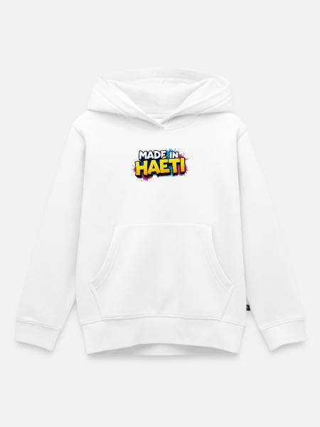 Made in Haiti Graffiti - Kinder Premium Organic Hoodie - Weiß
