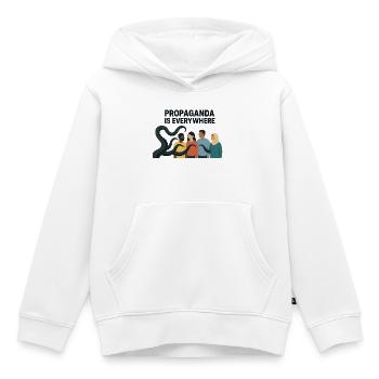 Propaganda Ist Überall Vielfaltsbild - Kinder Premium Organic Hoodie - Weiß - Vorne - AI Model Kid Female (0cm)