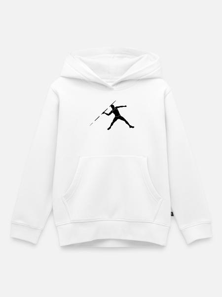 Speerwerfer - Kinder Premium Organic Hoodie - Weiß