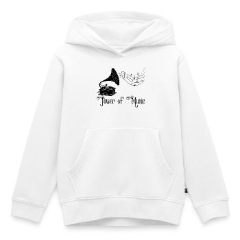 Le pouvoir de la musique vintage (noir) - Sweat Premium à capuche enfant bio - blanc - Devant - AI Model Kid Female (0cm)