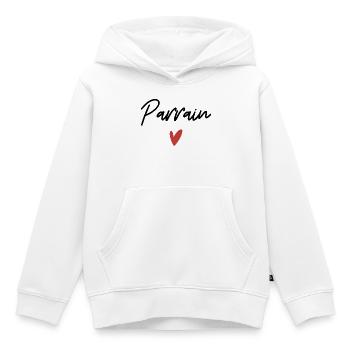 Pate Herz Geschenkidee - Kinder Premium Organic Hoodie - Weiß - Vorne - AI Model Kid Female (0cm)