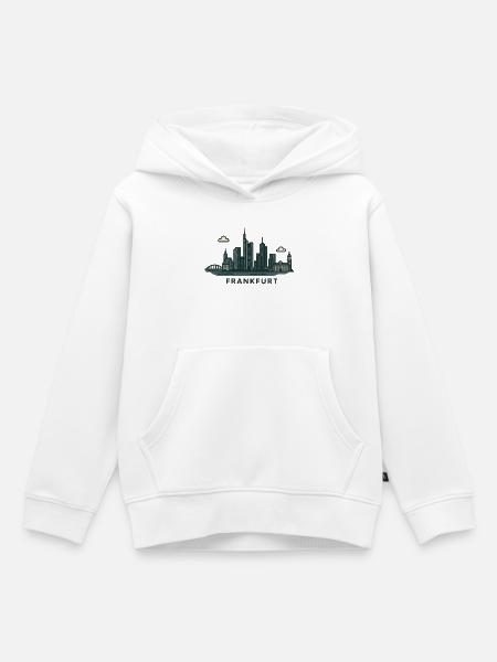 Frankfurter Skyline  - Kinder Premium Organic Hoodie - Weiß