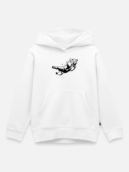 Eisbär - Kinder Premium Organic Hoodie - Weiß