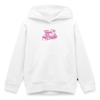 Team Braut Pink Diamond - Kinder Premium Organic Hoodie - Weiß - Vorne - AI Model Kid Female (0cm)