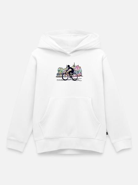 Radfahrer - Kinder Premium Organic Hoodie - Weiß