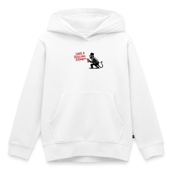 Comme un singe de Rolling Stone - Sweat Premium à capuche enfant bio - blanc - Devant - AI Model Kid Female (0cm)