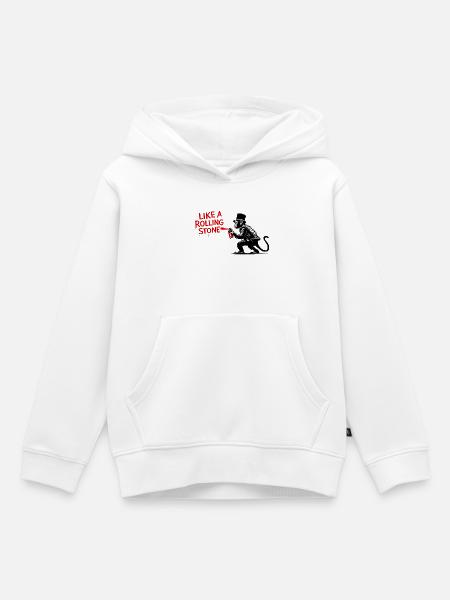 Wie ein Rolling Stone Monkey - Kinder Premium Organic Hoodie - Weiß