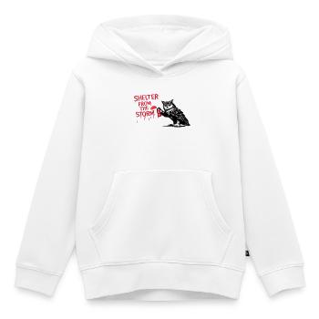 Abri contre la tempête - Sweat Premium à capuche enfant bio - blanc - Devant - AI Model Kid Female (0cm)
