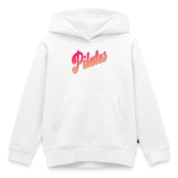 Pilates Sport - Sweat Premium à capuche enfant bio - blanc - Devant - AI Model Kid Female (0cm)