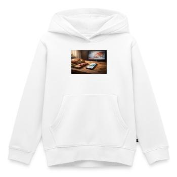 Alles, was wirklich trägt, ist einfach.  - Kinder Premium Organic Hoodie - Weiß - Vorne - AI Model Kid Female (0cm)