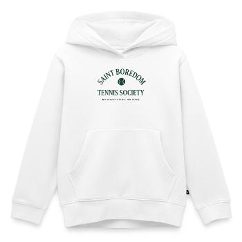 Saint Boredom - Tennis Society - Kinder Premium Organic Hoodie - Weiß - Vorne - AI Model Kid Female (0cm)