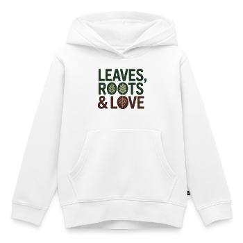 L’herboriste laisse racine Aime la clinique professionnelle - Sweat Premium à capuche enfant bio - blanc - Devant - AI Model Kid Female (0cm)