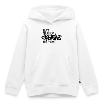 Journée du Graffiti Devise Créative - Sweat Premium à capuche enfant bio - blanc - Devant - AI Model Kid Female (0cm)