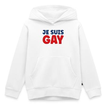 Ich bin schwul - Kinder Premium Organic Hoodie - Weiß - Vorne - AI Model Kid Female (0cm)