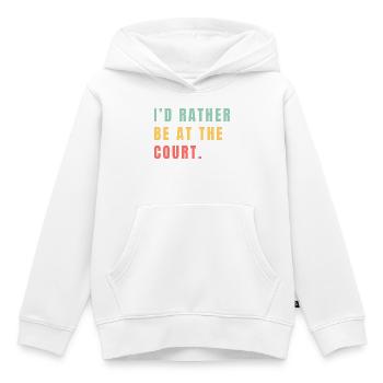Je préfère être au tribunal - Sweat Premium à capuche enfant bio - blanc - Devant - AI Model Kid Female (0cm)