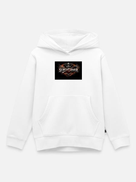 BLACK TOOL GARAGE - Kinder Premium Organic Hoodie - Weiß