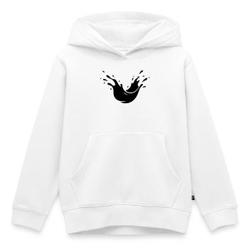 Éclaboussures de boue Éclaboussures de terre - Sweat Premium à capuche enfant bio - blanc - Devant - AI Model Kid Female (0cm)
