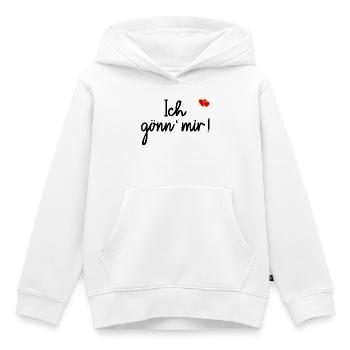 Lebensplan Genuss Gönnung - Kinder Premium Organic Hoodie - Weiß - Vorne - AI Model Kid Female (0cm)