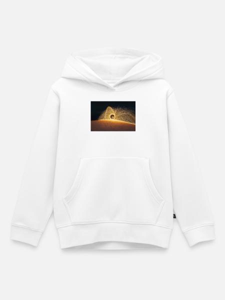 Brennende Stahlwolle - Kinder Premium Organic Hoodie - Weiß