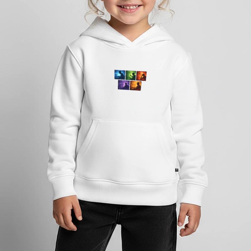 Ombre de code multi-écran Sweat Premium à capuche enfant bio