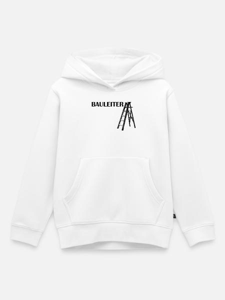 Bauleiter Typografie Baustellenstil - Kinder Premium Organic Hoodie - Weiß