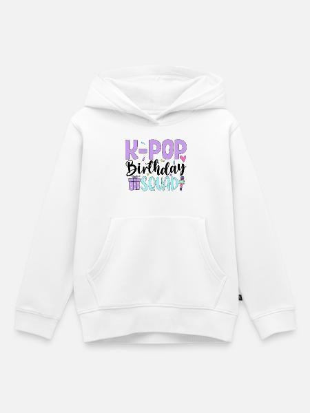 K Pop Birthday Squad - Kinder Premium Organic Hoodie - Weiß