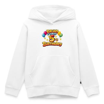 5th birthday shirt 5th birthday shirt boy 5 year - Kids Premium Organic Hoodie - white - Front - AI Model Kid Female (0cm)