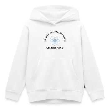 Wie meine Mama - eine echte Wissenschaftlerin! - Kinder Premium Organic Hoodie - Weiß - Vorne - AI Model Kid Female (0cm)