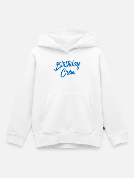 Birthday Crew - Kinder Premium Organic Hoodie - Weiß