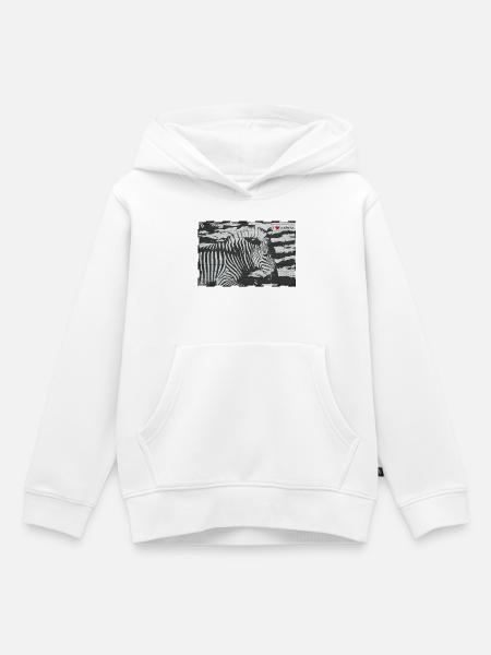 Zebra - Kinder Premium Organic Hoodie - Weiß