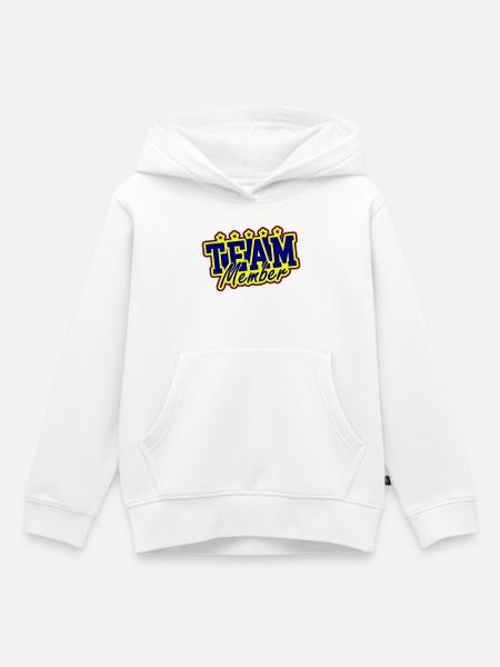 Team Mitglied - Kinder Premium Organic Hoodie - Weiß