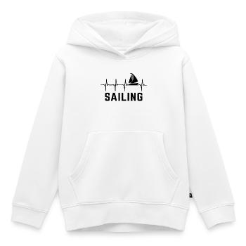 Segelherzschlag-Segelboot Segelboot Segelboot Segelboot - Kinder Premium Organic Hoodie - Weiß - Vorne - AI Model Kid Female (0cm)