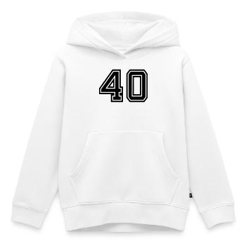 40 - Kids Premium Organic Hoodie - white - Front - AI Model Kid Female (0cm)