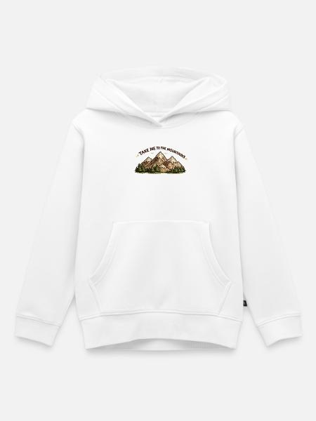 Take Me to the Mountains - Kinder Premium Organic Hoodie - Weiß