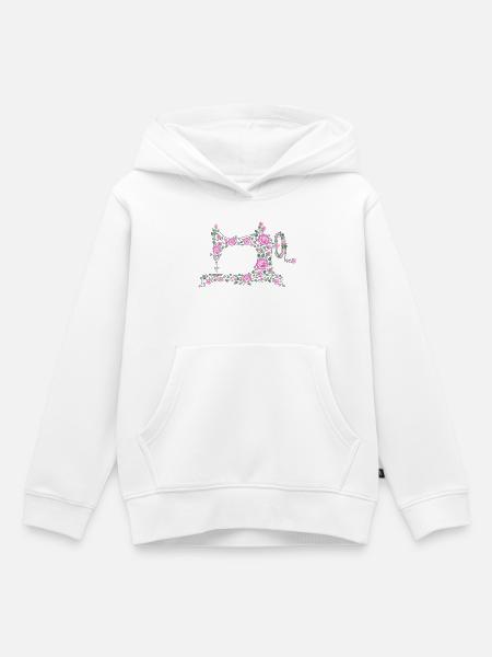 Nähmaschine - Kinder Premium Organic Hoodie - Weiß