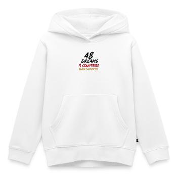 Fussball - Kinder Premium Organic Hoodie - Weiß - Vorne - AI Model Kid Female (0cm)