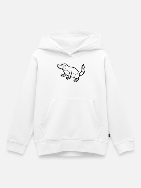 Schnabeltier - Kinder Premium Organic Hoodie - Weiß