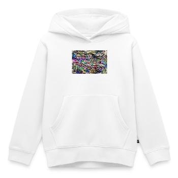 Construction - Sweat Premium à capuche enfant bio - blanc - Devant - AI Model Kid Female (0cm)