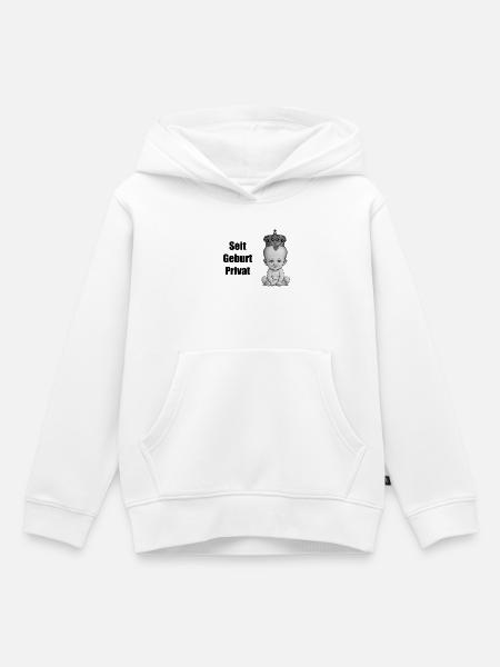 Seit Geburt Privat - Kinder Premium Organic Hoodie - Weiß