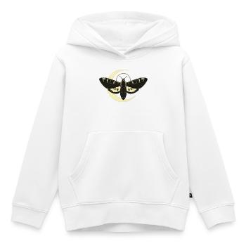 Graphique de streetwear du symbole de la lune de nuit sombre - Sweat Premium à capuche enfant bio - blanc - Devant - AI Model Kid Female (0cm)